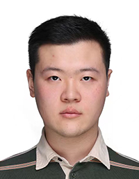 Headshot of a young man with short black hair and a neutral expression, wearing a collared shirt.