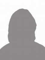 Gray silhouette of a person’s head and shoulders on a white background.