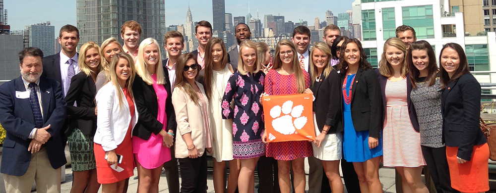 Group of students standing together in New york..