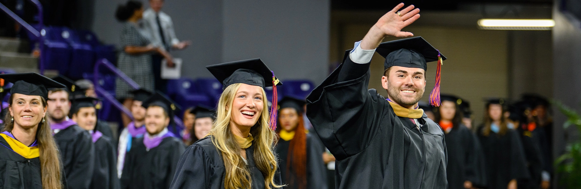 Group of students in graduation attire.