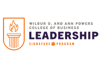 Abstract graphic with a vertical orange block on the left and horizontal purple and orange bars across the bottom, featuring small unreadable text.