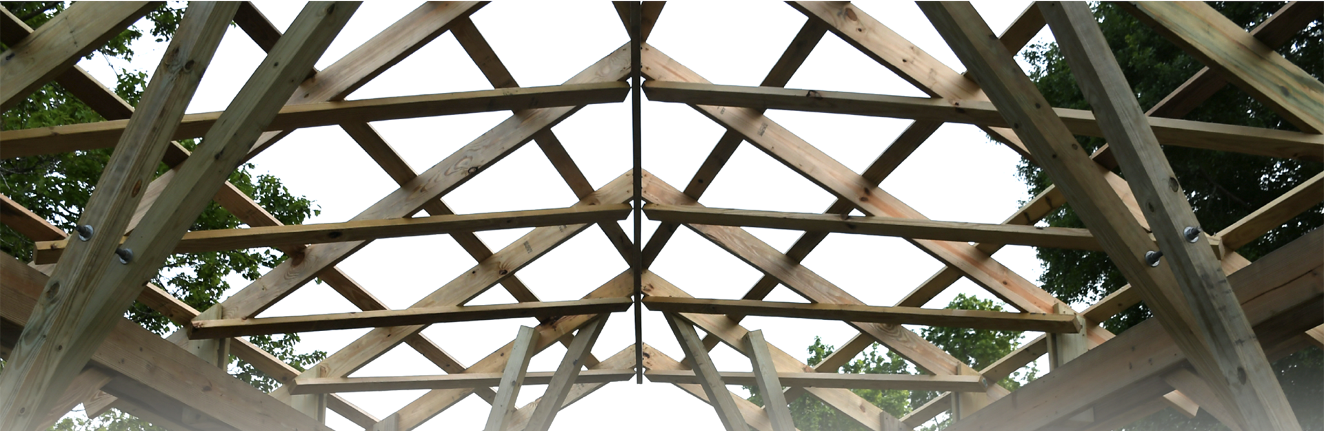 Image of wooden building frame construction