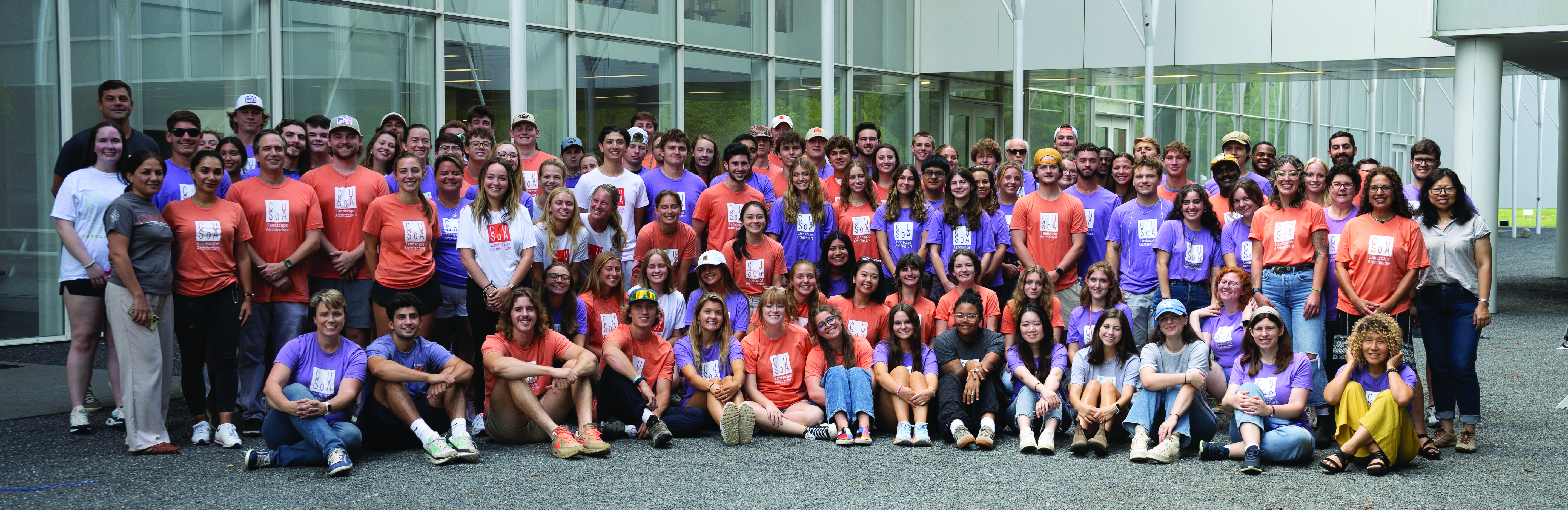 large group of landscape architecture students