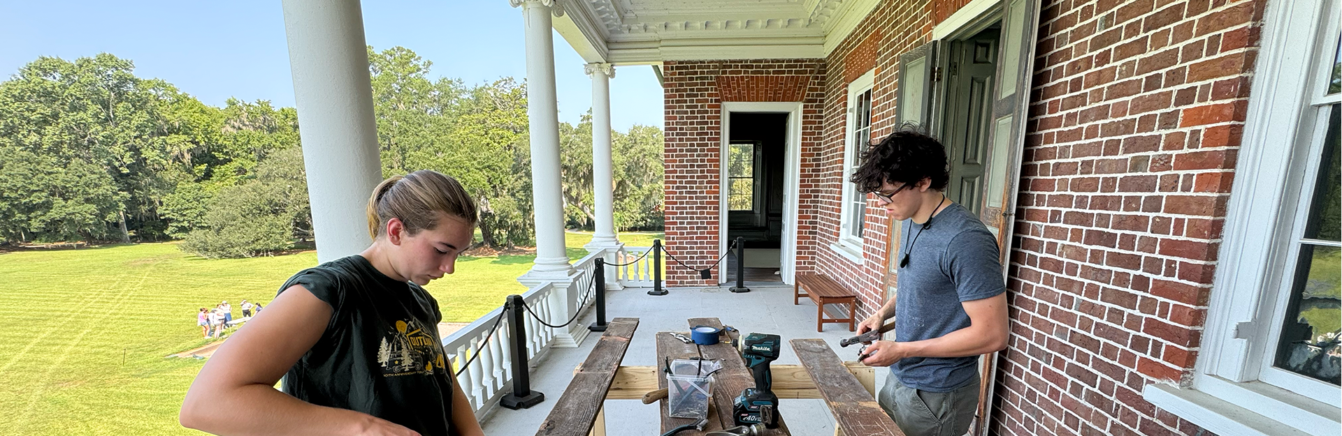 historic preservation site visit with students