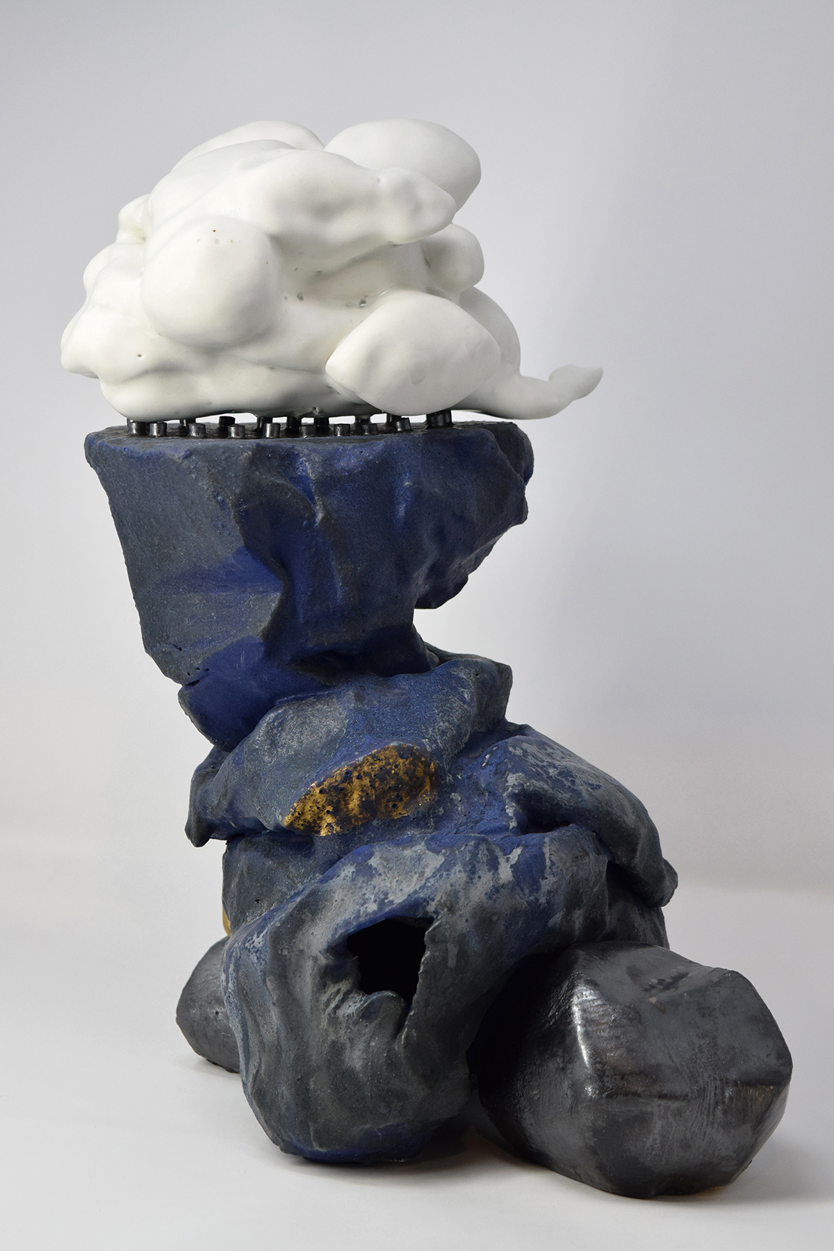 Deighton Abrams | MFA 2016 | Cliff of Perception | Stoneware, porcelain, luster