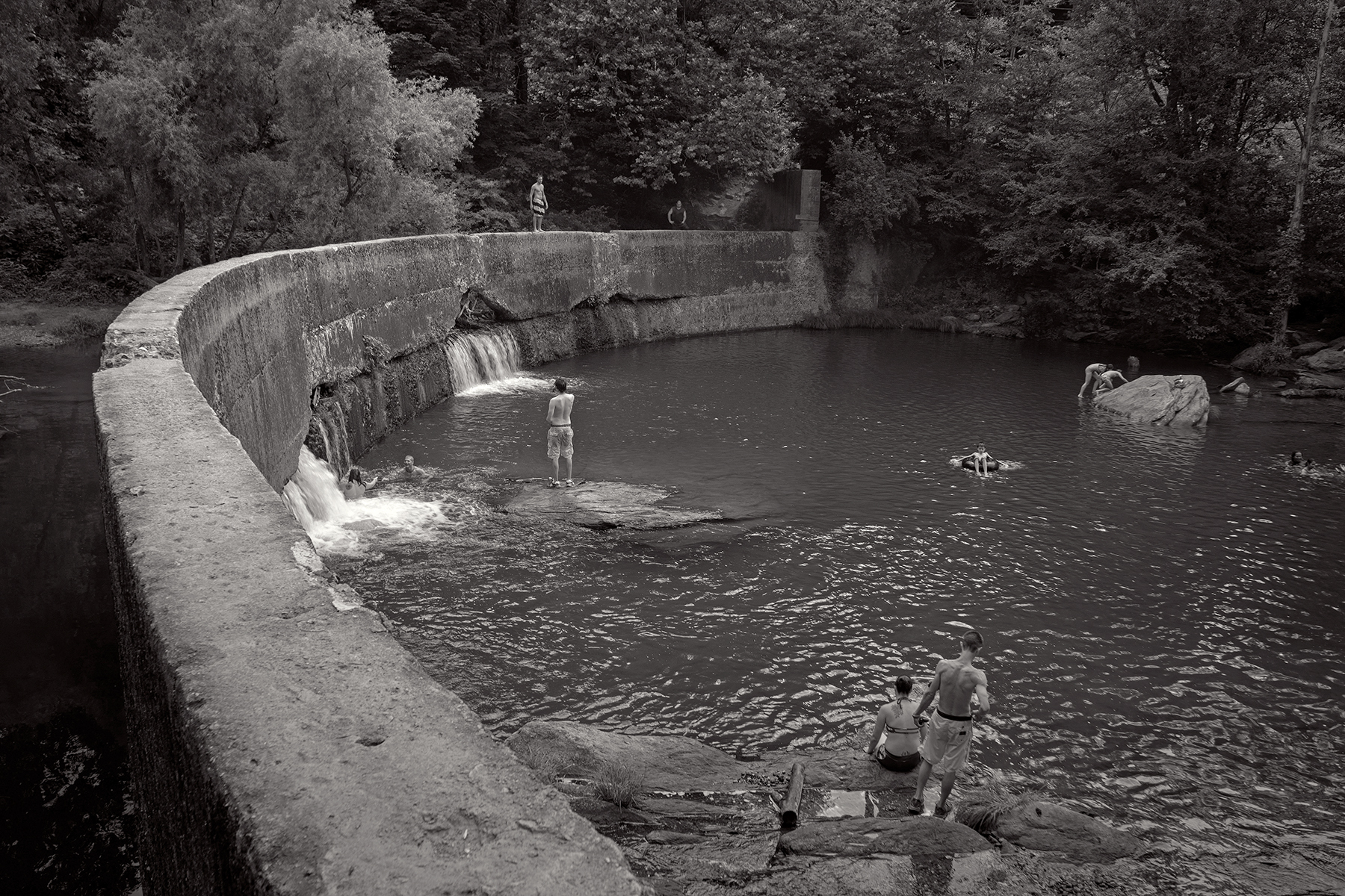 W. Cameron Dennis | MFA 1990 | Swimmers at the Dam | Inkjet print