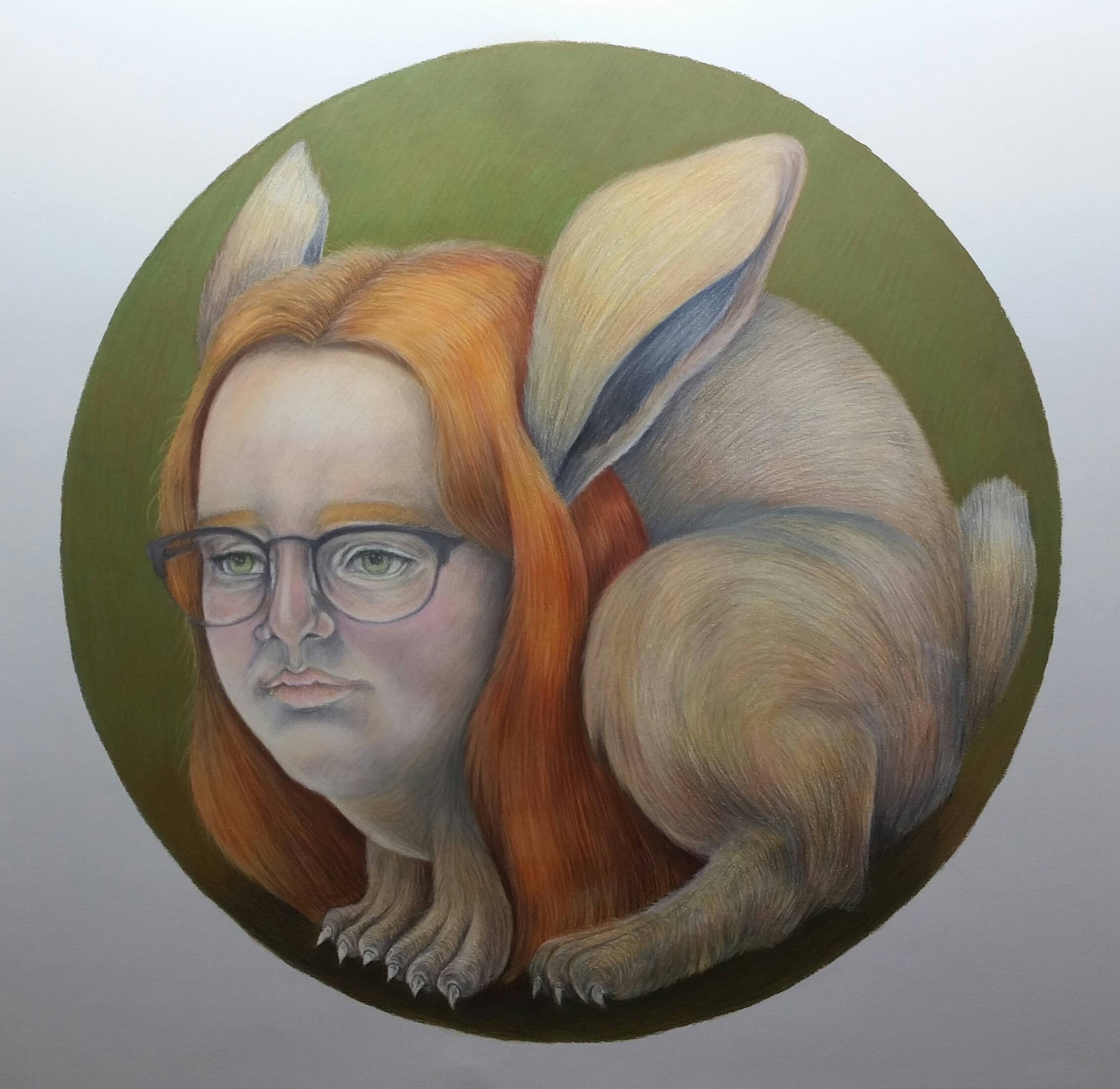 John Hilton | MFA 2002 | Run Rabbit Run | Pastel on Paper