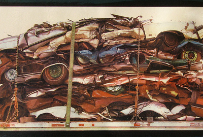 Christina Z. Anderson | MFA 2005 | Car Squish | Gum bichromate