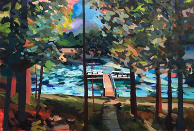 Mary Pat Turner | MFA 2007 | Lake Hartwell, Summer | Acrylic on Canvas