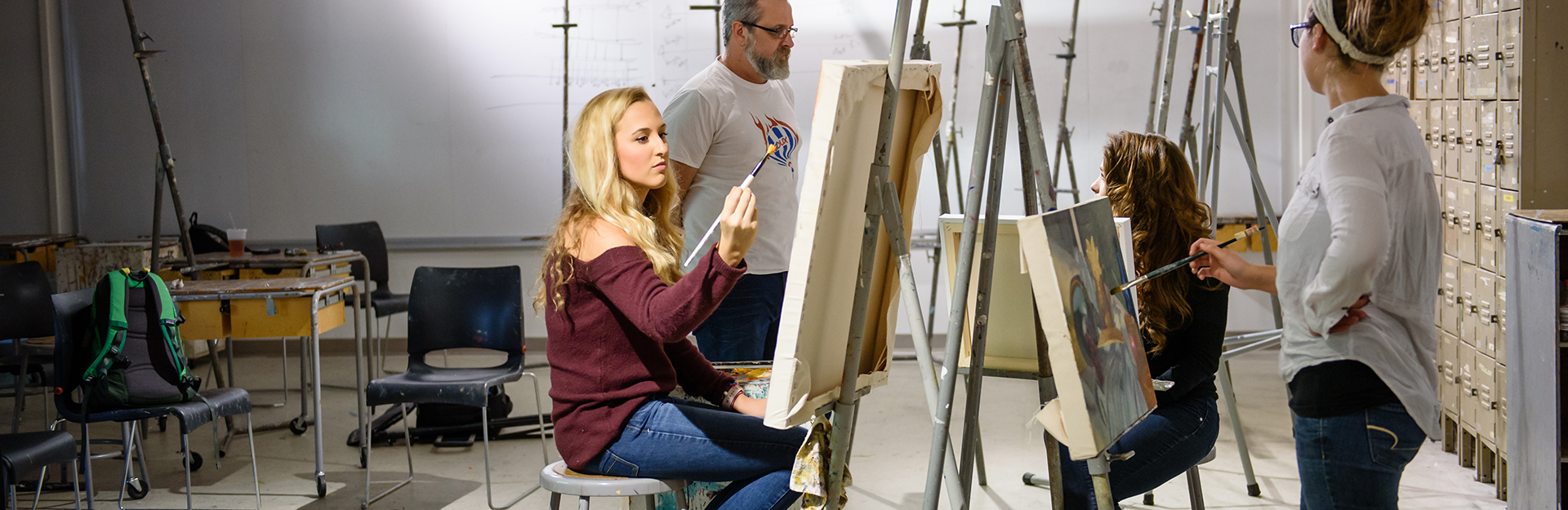 image of students painting