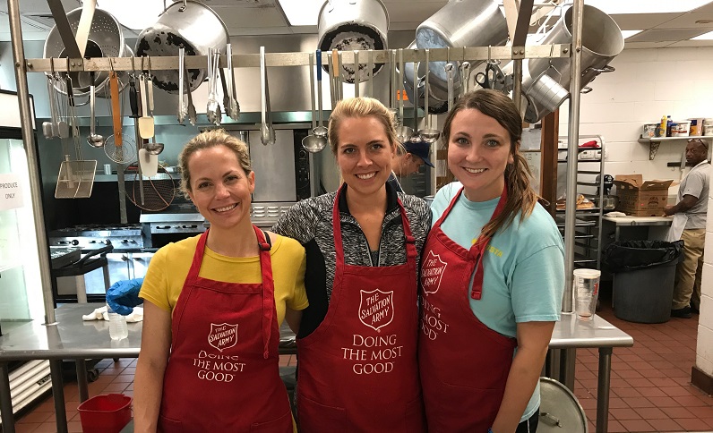 MRED students volunteering at the Salvation Army in Greenville, SC.