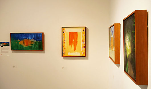 paintings in art gallery