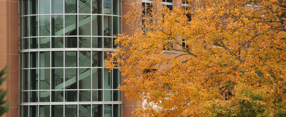 Biosystems Research Complex exterior in fall