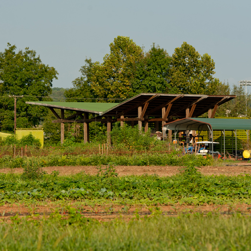 shelter at student organic farm