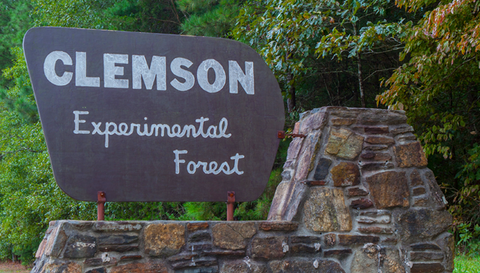 Clemson Experimental Forest sign