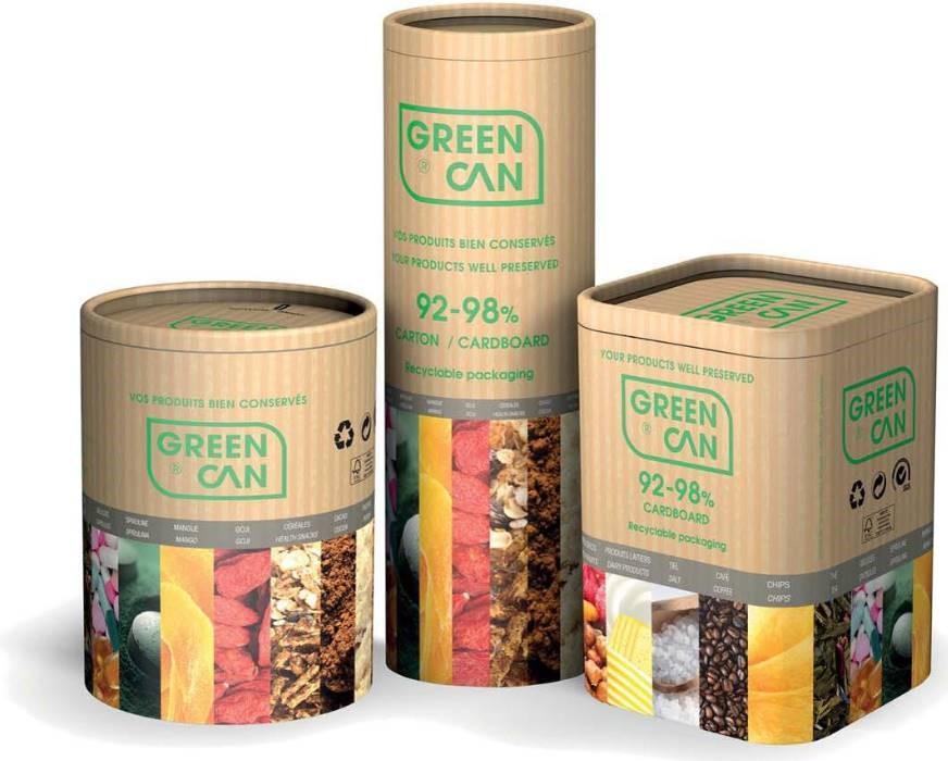 cardboard can packaging sample from Sonoco Products Company