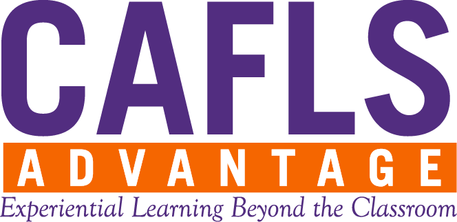 The CAFLS Advantage logo with tag line: experiential learning beyond the classroom