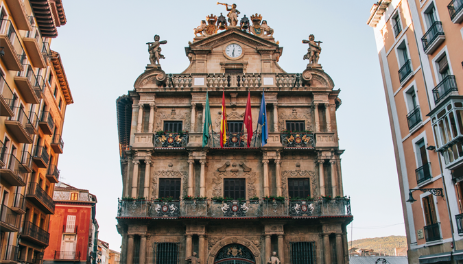 Buildings in Pamplona Spain