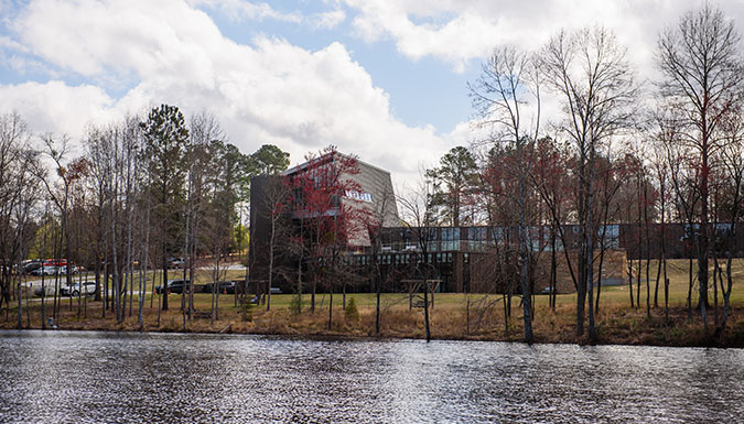 view from from water of Sandhill Research and Education Center