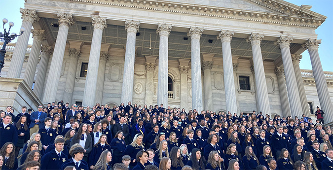 students at state house