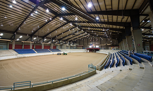 main arena with riser seating