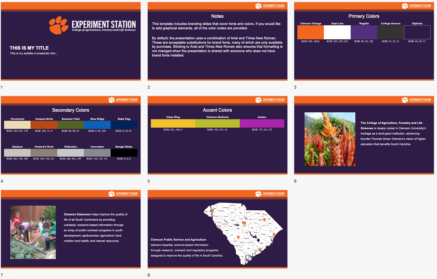 Experiment Station powerpoint sample set