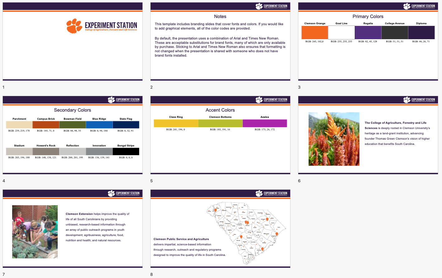 Experiment Station powerpoint sample set