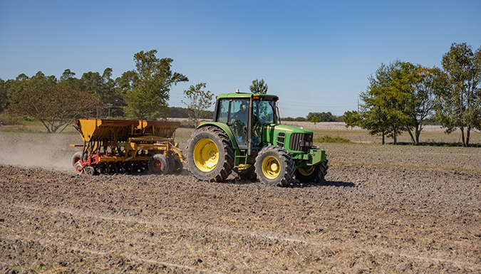 tractor plowing