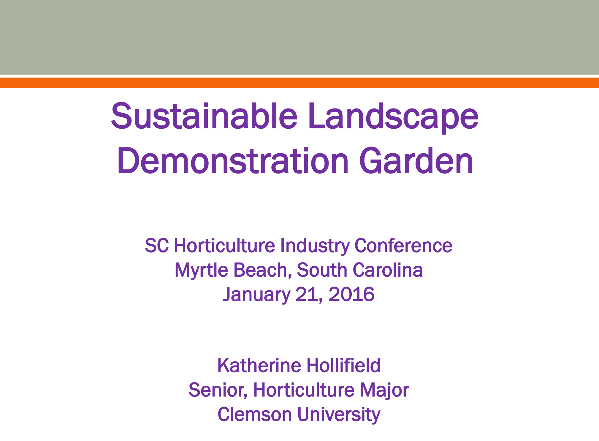 Kathy Hollifield Student Presentation SCHI 2016