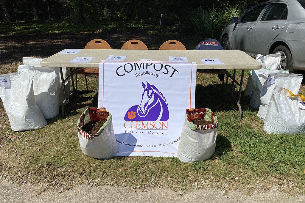 compost created and maintained at the equine center
