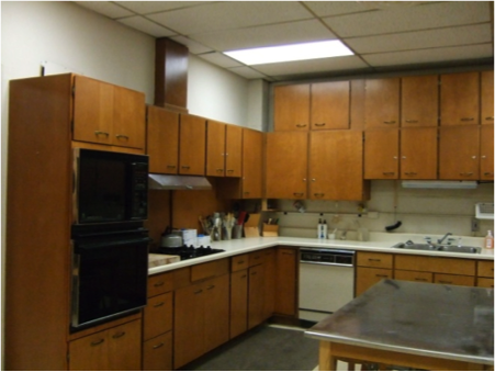 kitchen area for sensory lab