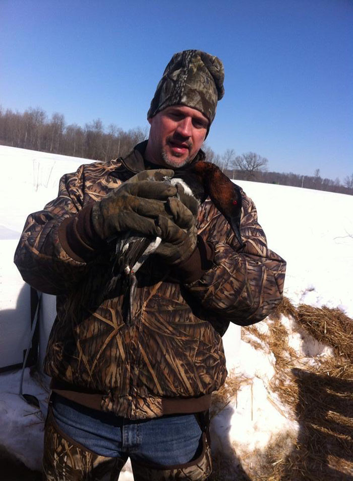 Dr. Jim anderson with canvasback