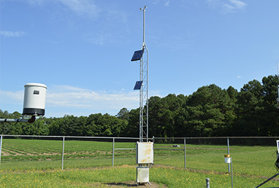 weather antenna in a field