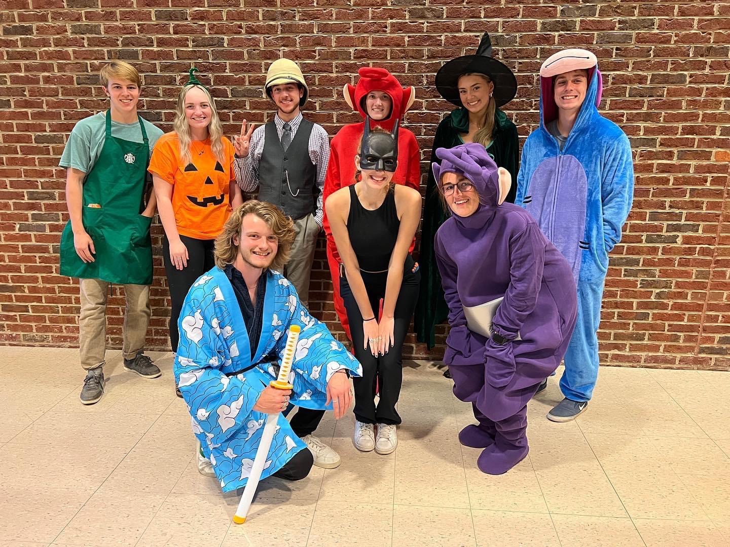 Students at the halloween history club event.