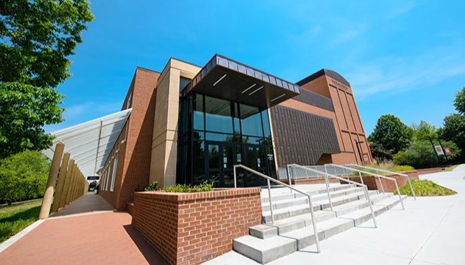 A large brick building