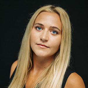 a person smiling softly