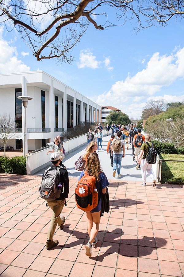 Students near Cooper Library