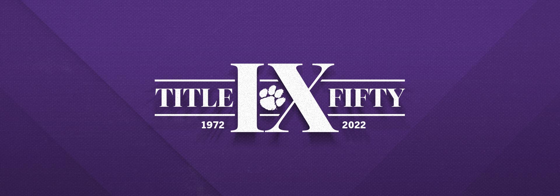 Title IX Fiftieth Anniversary graphic, showing the dates 1972-2022