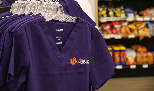 School of nursing scrub shirt
