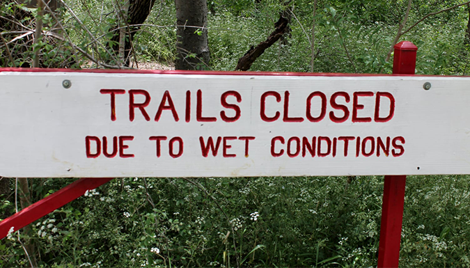trail closure sign