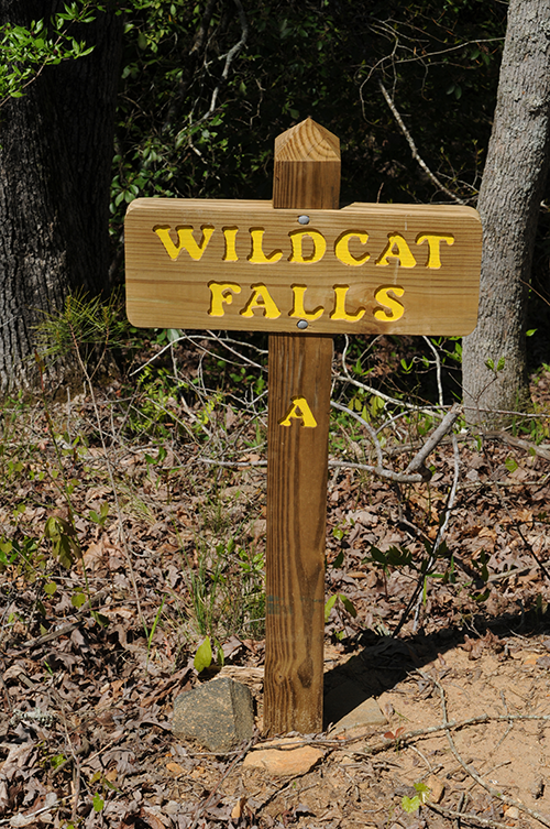 wildcat falls trail sign