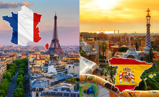 France and Spain Banner