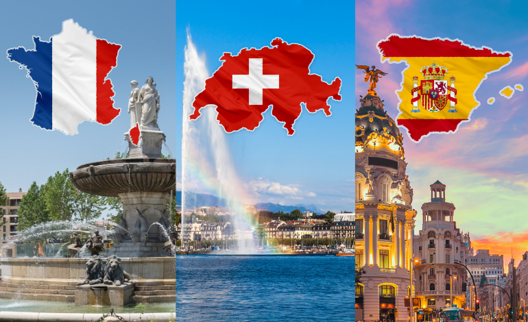 France and Spain Banner