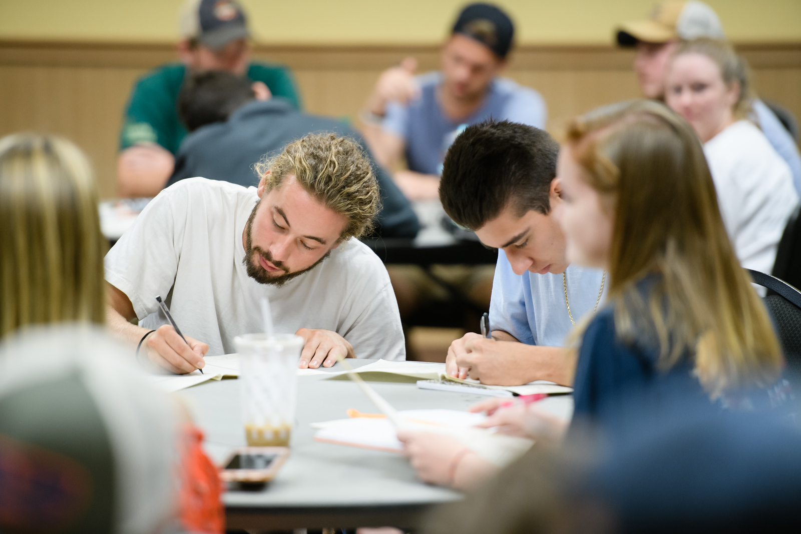 Clemson students working in a group