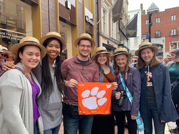 Clemson students attend Bloomsday  A commemoration and celebration of the life of Irish writer James Joyce, observed annually in Dublin and elsewhere on June 16.