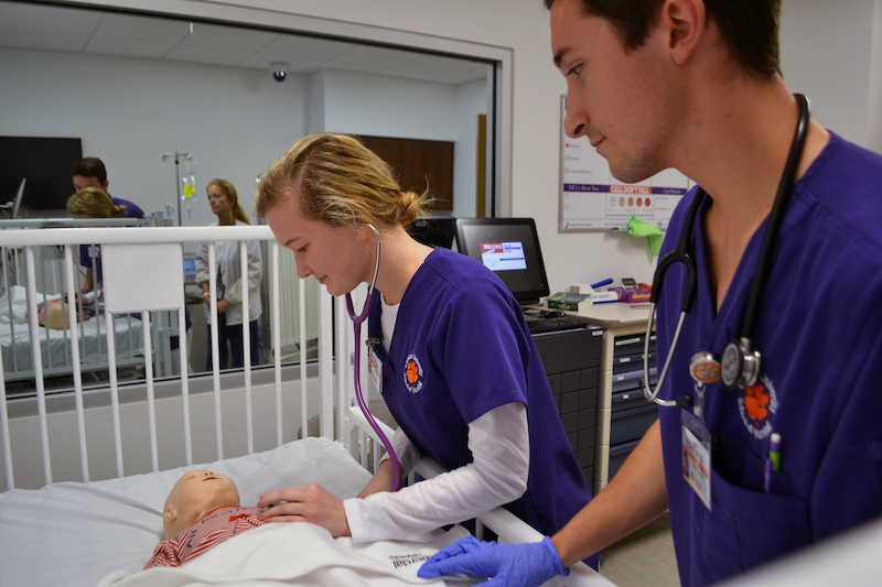 Clemson Nursing Students In Sim Lab
