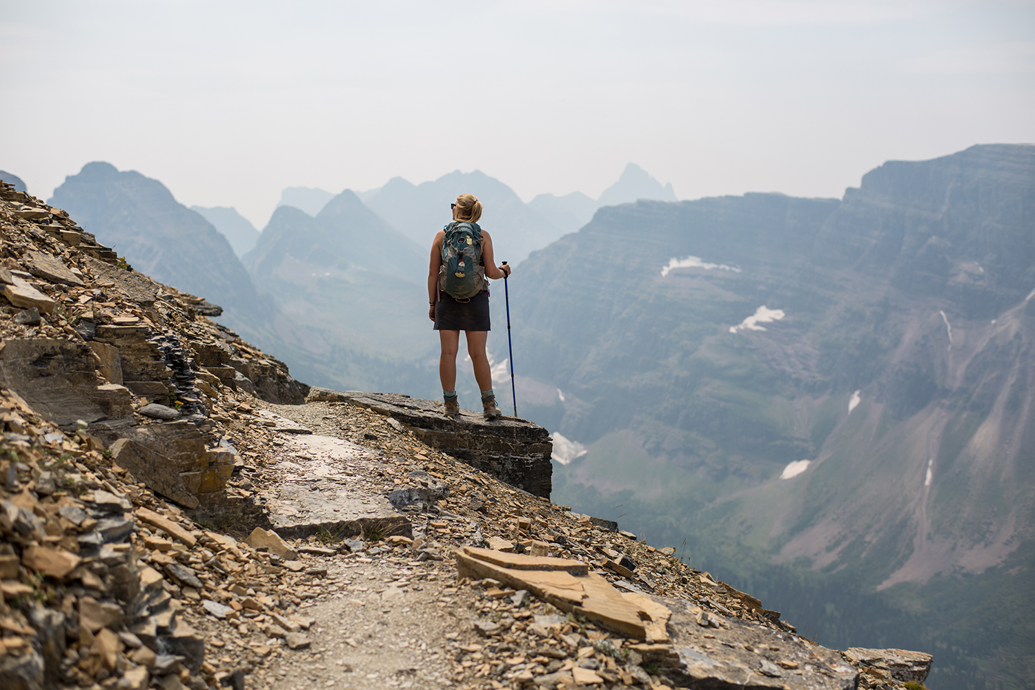 Photo of a hiker on a mountain.