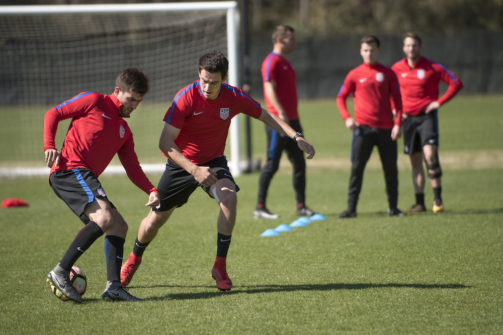 Men playing Soccer for the Clemson Paralympic team