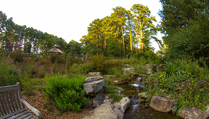 Virtual reality picture of part of Clemson University campus.