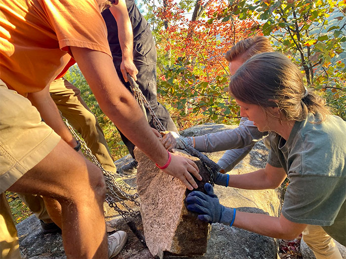 PRTM students on trail. 
